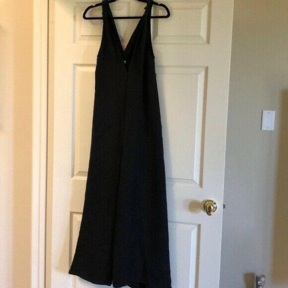 LoveShackFancy Black Textured Boho Maxi Dress S